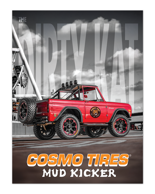 Cosmo Tires "The Dirty Kat" – Mud Kicker Poster