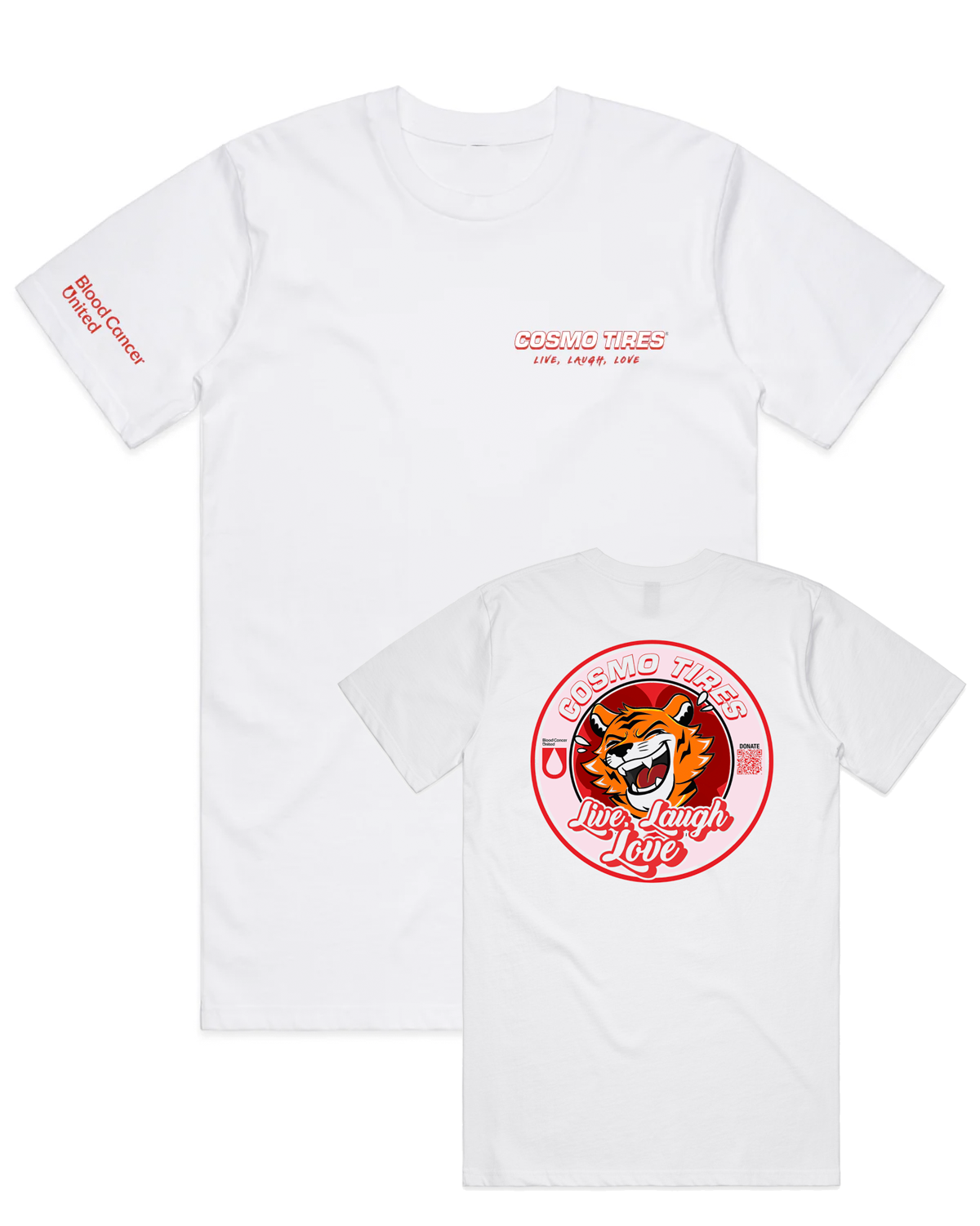 Live, Laugh, Love Blood Cancer United T-Shirt