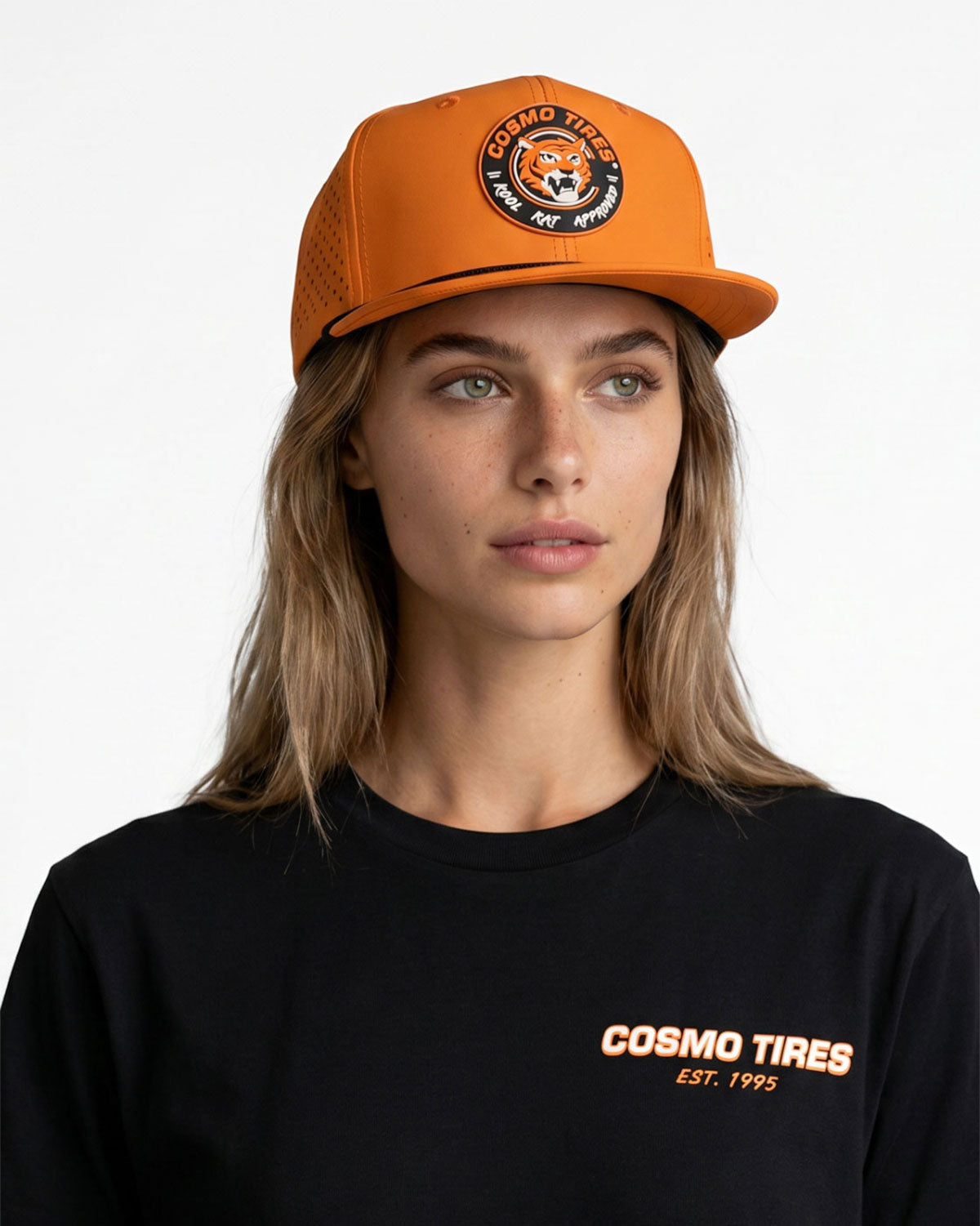 Cosmo Orange Badge Snap Back